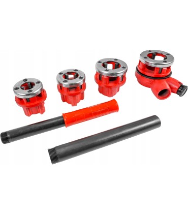 GWINTOWNICA RĘCZNA DO RUR ZESTAW NARZYNEK 4SZT HYDRAULICZNA GRZECHOTKA