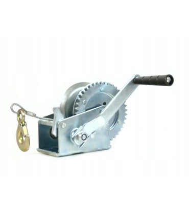 WYCIĄGARKA WCIĄGARKA LINOWA KORBOWA 10M 454KG HAK Z ZABEZPIECZENIEM