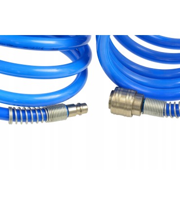 WĄŻ PNEUMATYCZNY SPIRALNY PE 8X12MM 10M OBROTOWE KOŃCÓWKI POLIETYLEN