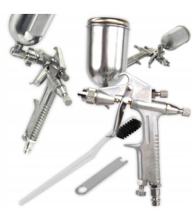 PISTOLET LAKIERNICZY MALARSKI DYSZA 0.5 MM ALUMINIOWY KORPUS ZBIORNIK 200ML