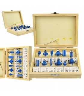 FREZY KSZTAŁTOWE DO DREWNA 12 SZT 6MM