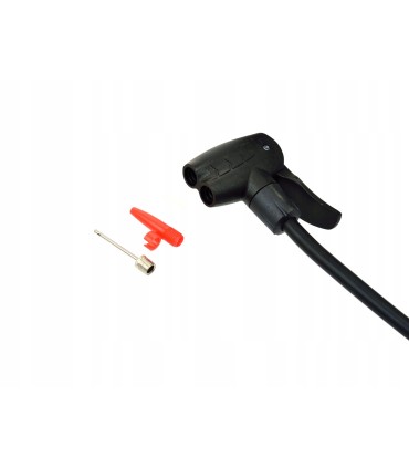 POMPKA NOŻNA JEDNOTŁOKOWA MANOMETR DWIE UNIWERSALNE KOŃCÓWKI W ZESTAWIE