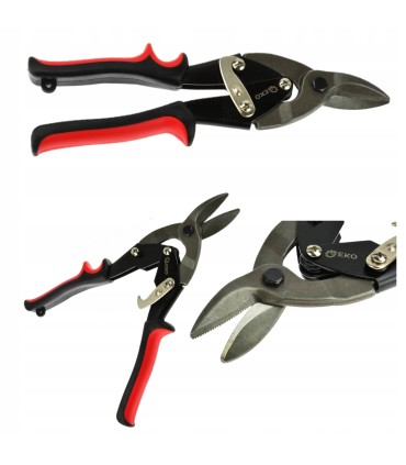 NOŻYCE DO CIĘCIA BLACHY LEWE 10" IZOLOWANA RĄCZKA 250MM PRECYZYJNE CIĘCIE