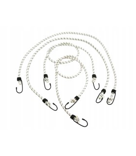 GUMY TRANSPORTOWE 10mm x 100cm 4 ELEMENTY BIAŁE SOLIDNE HAKI MONTAŻOWE