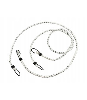 GUMY TRANSPORTOWE 10mm x 150cm 4 ELEMENTY BIAŁE SOLIDNE HAKI MONTAŻOWE