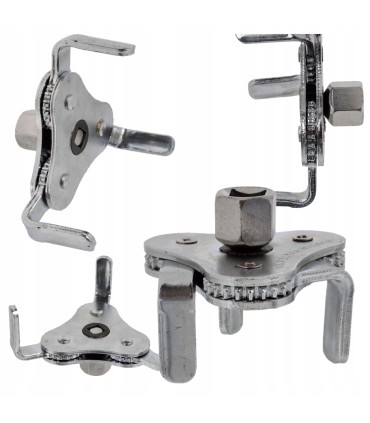 ŚCIĄGACZ KLUCZ DO FILTRA OLEJU PAZURKOWY 62-120mm ADAPTER 1/2" I 3/8"