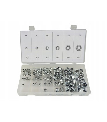 NAKRĘTKI KONTRUJĄCE Z USZCZELNIACZEM ZESTAW 146 SZTUK PORĘCZNY POJEMNIK