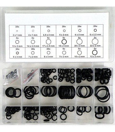 ORINGI USZCZELKI OLEJOODPORNE ZESTAW 225 sztuk