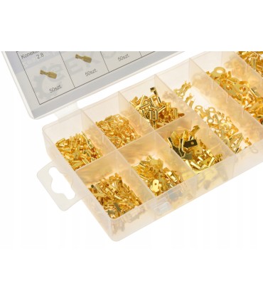 KONEKTORY SAMOCHODOWE KABLOWE WSUWKI 450 SZT ZESTAW WYGODNE OPAKOWANIE