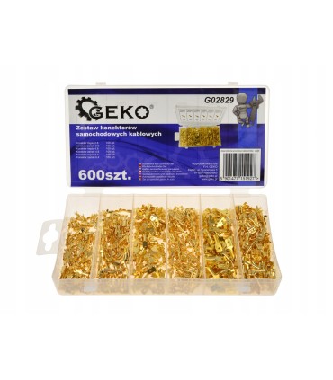 KONEKTORY SAMOCHODOWE WSUWKI KABLOWE 600 ELEMENTÓW PUDEŁKO Z PRZEGRÓDKAMI