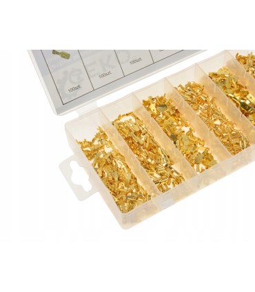 KONEKTORY SAMOCHODOWE WSUWKI KABLOWE 600 ELEMENTÓW PUDEŁKO Z PRZEGRÓDKAMI