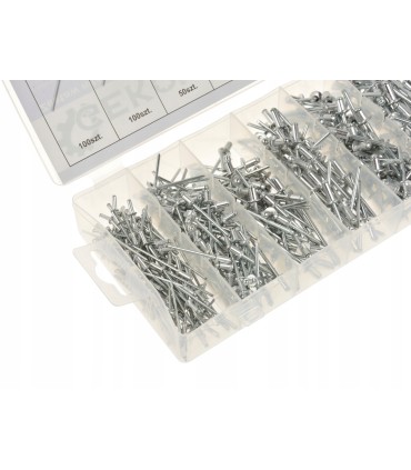 NITY ZRYWALNE 400SZT NITÓW ZESTAW ALUMINIUM STAL NIERDZEWNA WYGODNE PUDEŁKO