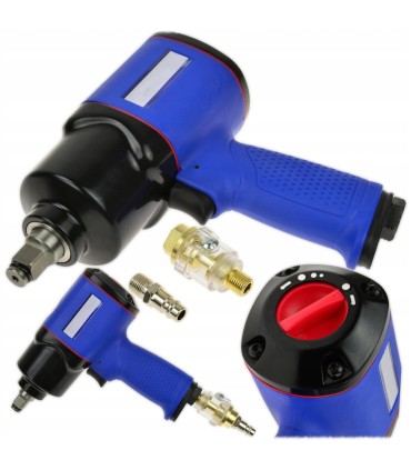 KLUCZ PNEUMATYCZNY UDAROWY 1/2" 1550 NM + OLEJARKA ZESTAW REGULACJA