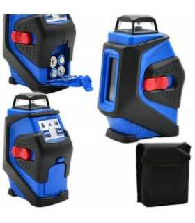 LASER KRZYŻOWY PŁASZCZYZNOWY 360° LINIA POZIOMA PIONOWA UKOŚNA STATYW