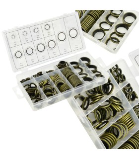 PODKŁADKI METALOWO GUMOWE 150 SZT ZESTAW PODKŁADEK UNIWERSALNE I SKUTECZNE