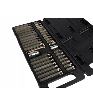 KLUCZE TRZPIENIOWE TORX 40 ELEMENTÓW ZESTAW WALIZKA HEX SPLINE STAL CRV