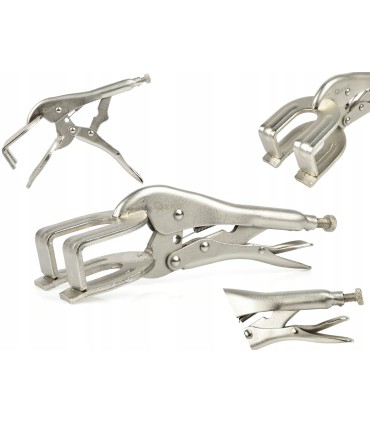 SZCZYPCE ZACISKOWE SPAWALNICZE 225MM REGULACJA TYP U 9" REGULOWANA SZCZĘKA