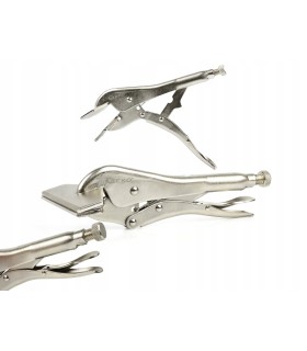 SZCZYPCE ZACISKOWE SPAWALNICZE 250MM PŁASKIE REGULOWANA SZCZĘKA 10" CRV