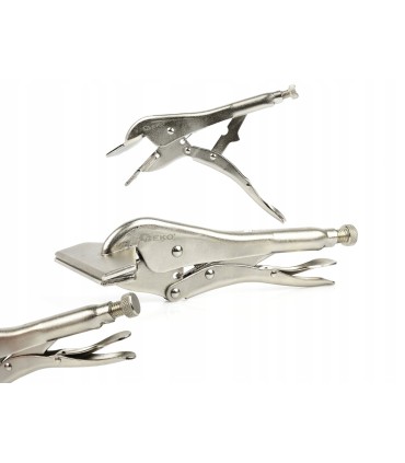 SZCZYPCE ZACISKOWE SPAWALNICZE 250MM PŁASKIE REGULOWANA SZCZĘKA 10" CRV