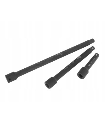 PRZEDŁUŻKI UDAROWE ZESTAW 1/4" 3/8" 12" CRV 9 SZT KOMPLET PORĘCZNA WALIZKA