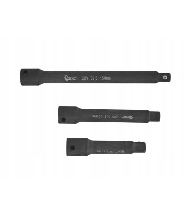 PRZEDŁUŻKI UDAROWE ZESTAW 1/4" 3/8" 12" CRV 9 SZT KOMPLET PORĘCZNA WALIZKA