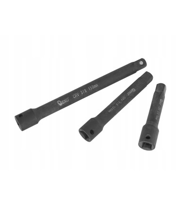 PRZEDŁUŻKI UDAROWE ZESTAW 1/4" 3/8" 12" CRV 9 SZT KOMPLET PORĘCZNA WALIZKA