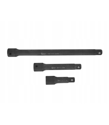 PRZEDŁUŻKI UDAROWE ZESTAW 1/4" 3/8" 12" CRV 9 SZT KOMPLET PORĘCZNA WALIZKA