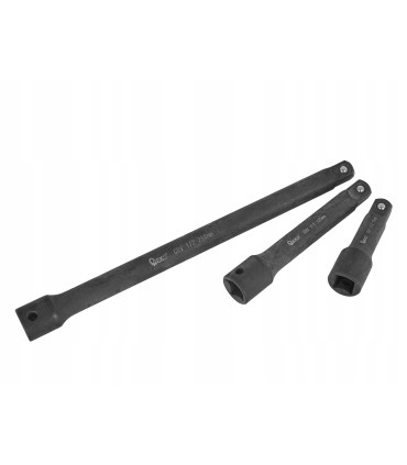 PRZEDŁUŻKI UDAROWE ZESTAW 1/4" 3/8" 12" CRV 9 SZT KOMPLET PORĘCZNA WALIZKA