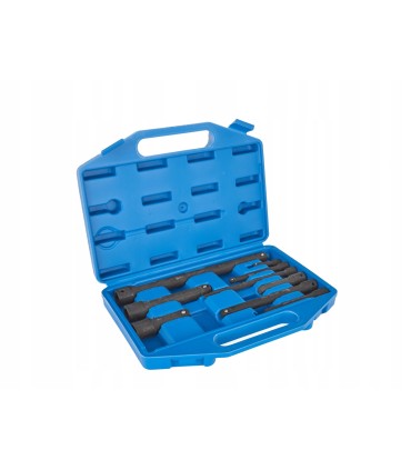PRZEDŁUŻKI UDAROWE ZESTAW 1/4" 3/8" 12" CRV 9 SZT KOMPLET PORĘCZNA WALIZKA
