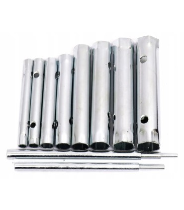 KLUCZE DO ŚWIEC ZAPŁONOWYCH RUROWE 6-22MM 10SZT ZESTAW 2 POKRĘTŁA