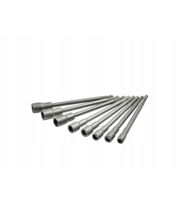 PRZEDŁUŻKI MAGNETYCZNE DO WKRĘTARKI 8SZT 6-13MM 150MM DŁUGOŚCI STAL CrV
