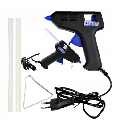 KLEJ NA GORĄCO PISTOLET 7MM DO KLEJENIA 15W + 2 WKŁADY DO TWORZYW SZKŁA