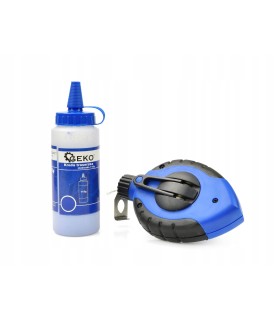 MURARSKI SZNUREK TRASERSKI 30 M + KREDA NIEBIESKA MOCNY STALOWY ZACZEP