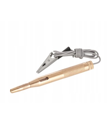 PRÓBNIK TESTER NAPIĘCIA SAMOCHODOWY METALOWY 6-24V Z PRZEWODEM DIODA LED