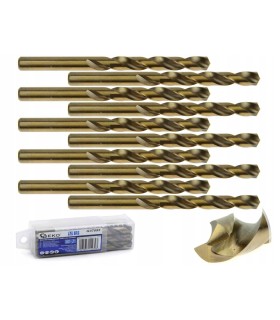WIERTŁO KOBALTOWE DO METALU HSS ŚREDNICA 10mm STAL SZYBKOTNĄCA HSS M35