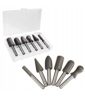 FREZY PILNIKI TRZPIENIOWE DO METALU HSS ZESTAW 6EL PLASTIKOWE PUDEŁKO