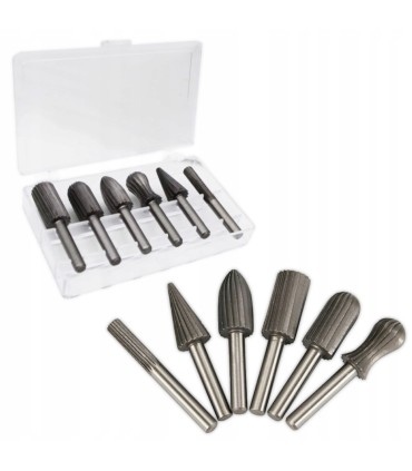 FREZY PILNIKI TRZPIENIOWE DO METALU HSS ZESTAW 6EL PLASTIKOWE PUDEŁKO