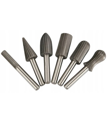 FREZY PILNIKI TRZPIENIOWE DO METALU HSS ZESTAW 6EL PLASTIKOWE PUDEŁKO