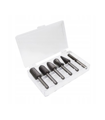 FREZY PILNIKI TRZPIENIOWE DO METALU HSS ZESTAW 6EL PLASTIKOWE PUDEŁKO