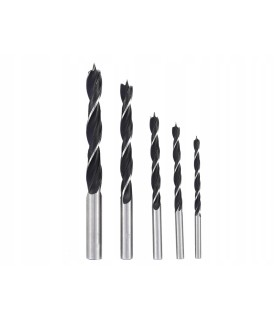 WIERTŁA DO DREWNA ZESTAW 4-10MM 5 SZT SPIRALNYCH KRĘTE OSTRZE CENTRUJĄCE