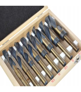 ZESTAW WIERTEŁ NWKA DO METALU I DREWNA HSS 8 SZTUK STAL SZYBKOTNĄCA HSS