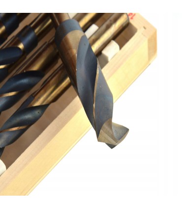 ZESTAW WIERTEŁ NWKA DO METALU I DREWNA HSS 8 SZTUK STAL SZYBKOTNĄCA HSS