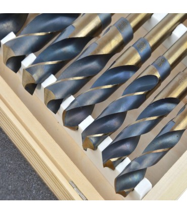 ZESTAW WIERTEŁ NWKA DO METALU I DREWNA HSS 8 SZTUK STAL SZYBKOTNĄCA HSS