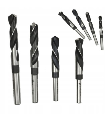 WIERTŁA DO METALU HSS 4241 14, 16, 18, 20mm 4 szt. SPIRALNE OKSYDOWANE