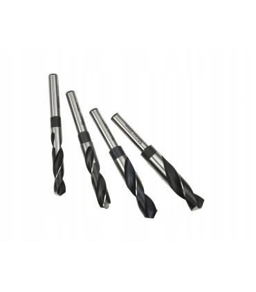 WIERTŁA DO METALU HSS 4241 14, 16, 18, 20mm 4 szt. SPIRALNE OKSYDOWANE