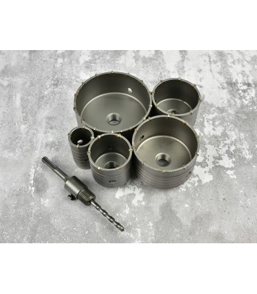 OTWORNICE WIDIOWE DO BETONU 40-125MM 6EL SDS+ PLUS ZESTAW WALIZKA