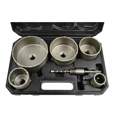 OTWORNICE WIDIOWE DO BETONU 40-125MM 6EL SDS+ PLUS ZESTAW WALIZKA