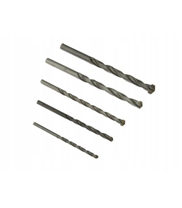 WIERTŁA DO BETONU I KAMIENIA ZESTAW 5SZT 4-10MM WIELOFUNKCYJNE WYTRZYMAŁE