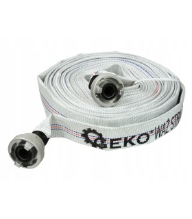 WĄŻ STRAŻACKI DO WODY 1" 20M Z KOŃCÓWKAMI SZYBKOZŁĄCZKAMI PARCIANY BIAŁY
