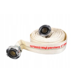 WĄŻ PARCIANY STRAŻACKI 2" 20M 3.2KG BIAŁY DO WODY CZYSTEJ BRUDNEJ ŚCIEKÓW